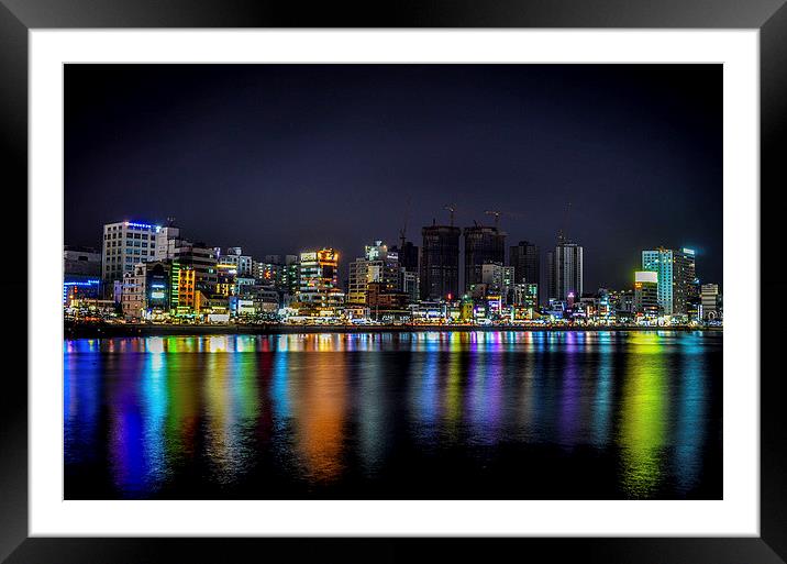  Busan CIty Reflections Framed Mounted Print by Alex Inch