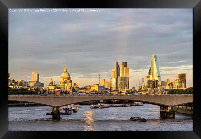  City Of London Skyline At Dusk Framed Print by Graham Prentice