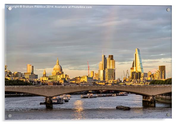  City Of London Skyline At Dusk Acrylic by Graham Prentice