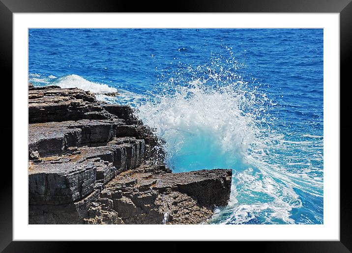 Wave Framed Mounted Print by Massimiliano Leban