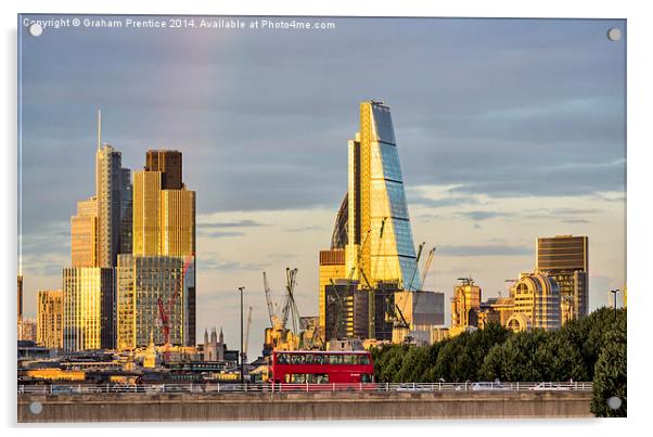  London's Modern Skyline Acrylic by Graham Prentice