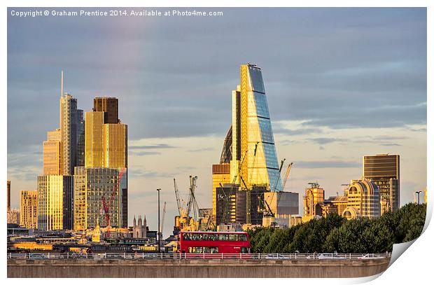 London's Modern Skyline Print by Graham Prentice