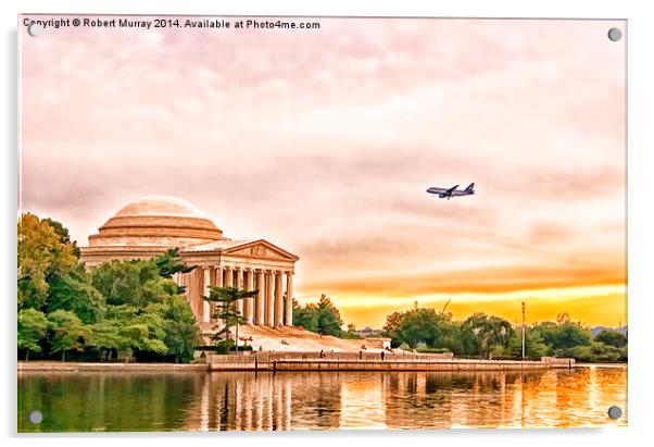  Jefferson Memorial Acrylic by Robert Murray