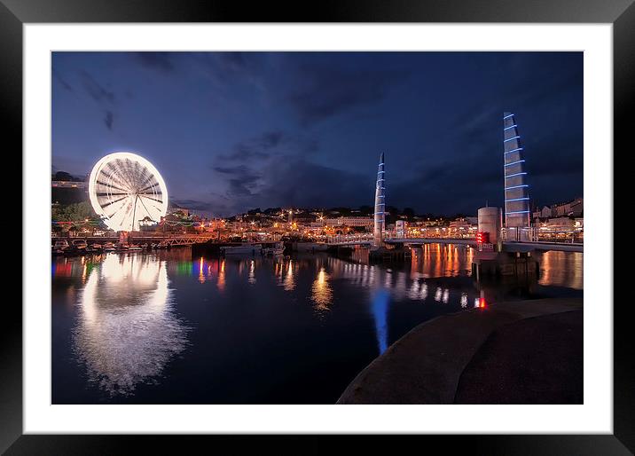 Torquay Harbour Lights Framed Mounted Print by Ray Abrahams