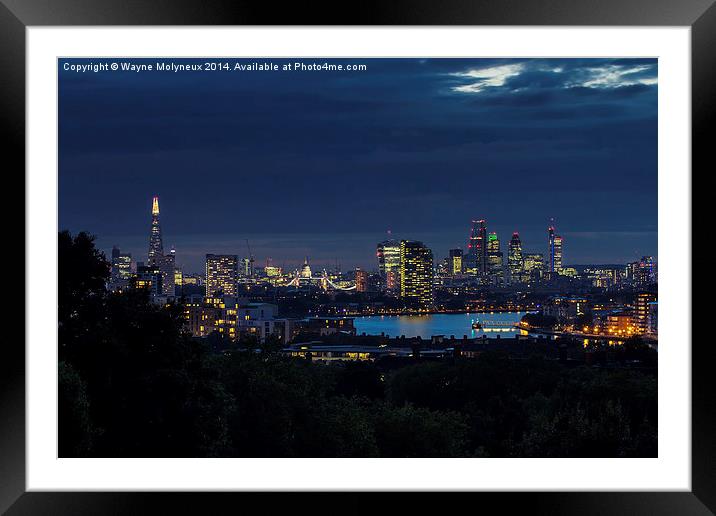 City of London Skyline Framed Mounted Print by Wayne Molyneux