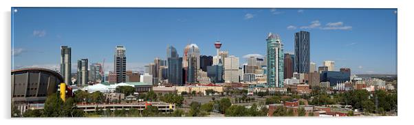  Calgary Skyline panorama Acrylic by Brian Ewing