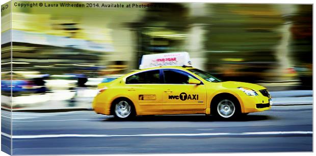  New York Taxi Canvas Print by Laura Witherden