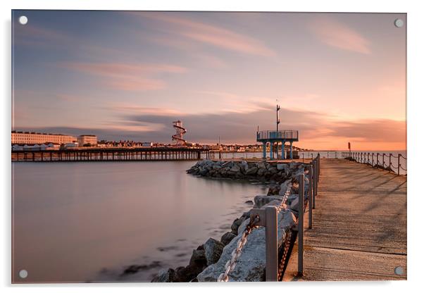  Herne Bay Sunset Acrylic by Ian Hufton