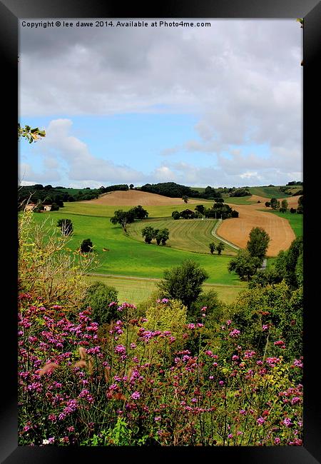  Ordan Larroque view Framed Print by Images of Devon