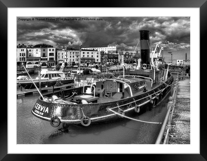  ST Cervia in Mono Framed Mounted Print by Thanet Photos
