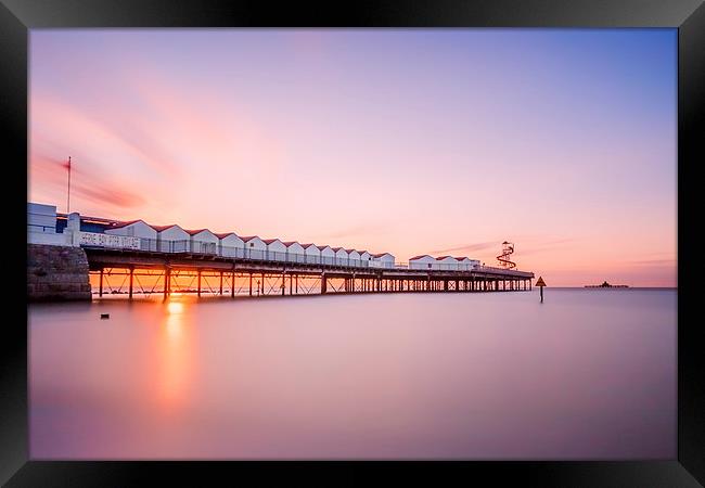  Herne Bay Pier at Sunset Framed Print by Ian Hufton