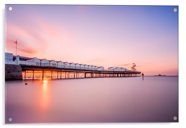  Herne Bay Pier at Sunset Acrylic by Ian Hufton
