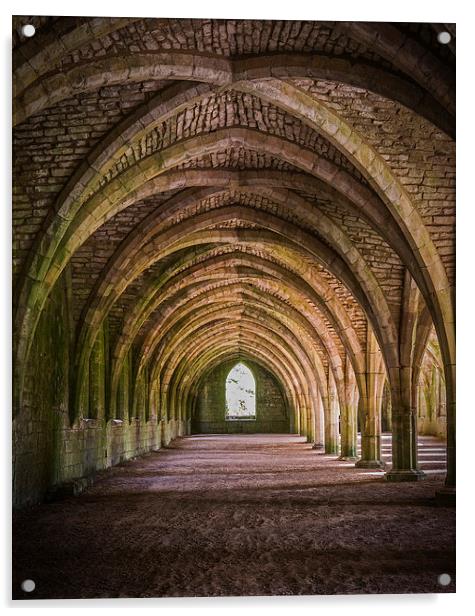  Fountains Abbey Acrylic by Laura Kenny