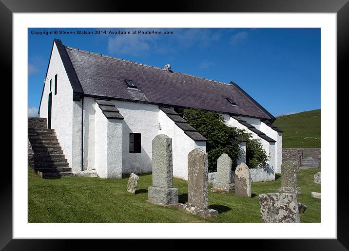  Lunna Kirk Framed Mounted Print by Steven Watson