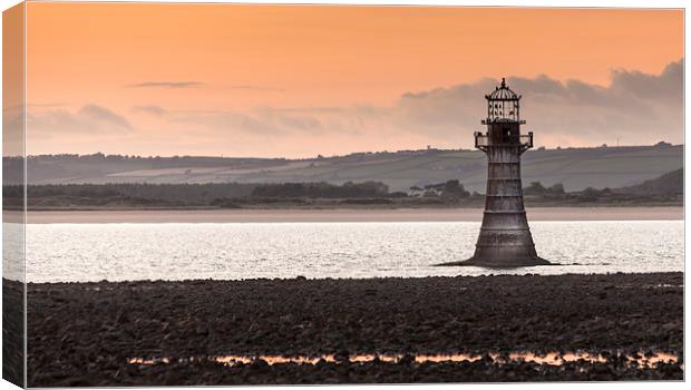  Whiteford point lighthouse Canvas Print by Leighton Collins