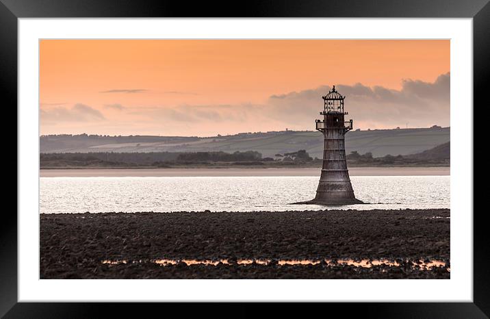  Whiteford point lighthouse Framed Mounted Print by Leighton Collins