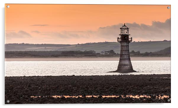  Whiteford point lighthouse Acrylic by Leighton Collins