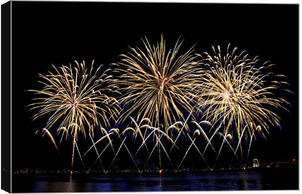  Firework flowers at Cannes, France Canvas Print by Charles Boisson
