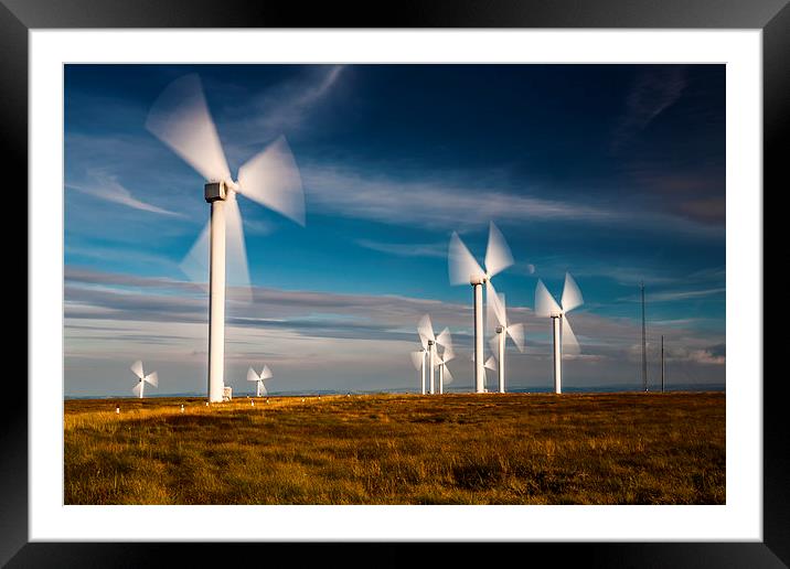  Turbines in Motion Framed Mounted Print by David Hirst
