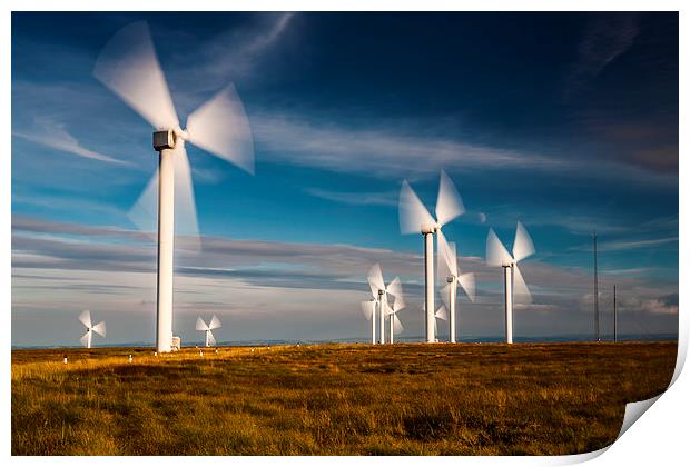  Turbines in Motion Print by David Hirst