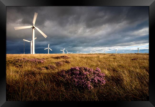 Wind Turbine,at Ovenden Moor Framed Print by David Hirst