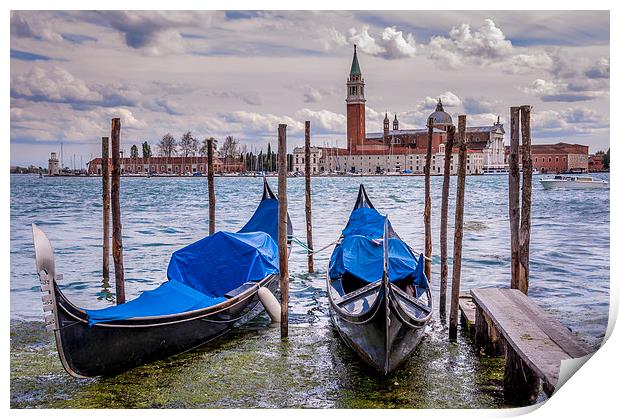  Moored Print by David Bradbury