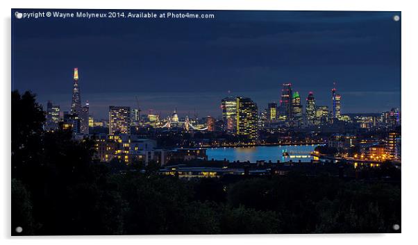  London Panorama Acrylic by Wayne Molyneux