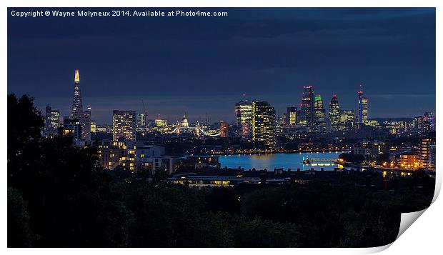  London Panorama Print by Wayne Molyneux