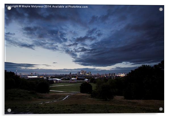  Big Sky over London Acrylic by Wayne Molyneux