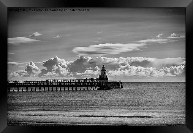  The Piers at Blyth in Northumberland Framed Print by Jim Jones