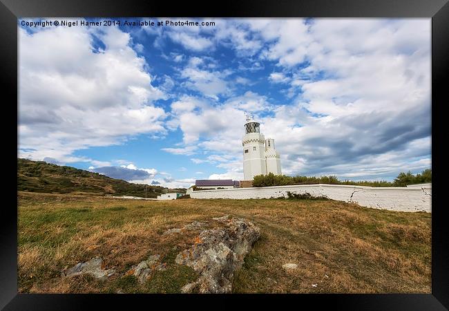 St Catherines Lighthouse Framed Print by Wight Landscapes