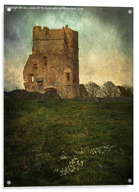  Donnington Castle Gatehouse Acrylic by Ian Lewis