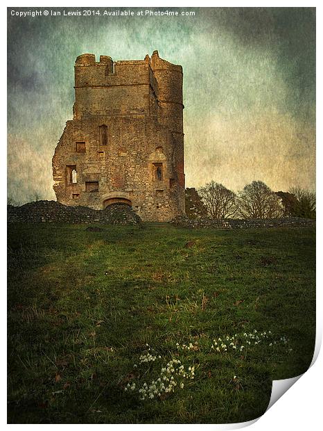 Donnington Castle Gatehouse Print by Ian Lewis