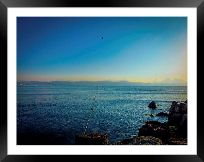  Black Sea Bulgaria Early Morning Sunrise Framed Mounted Print by Chris Curry