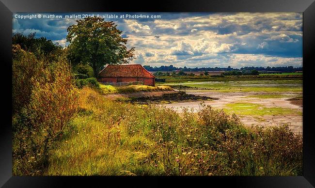  View over the Low Tide Framed Print by matthew  mallett