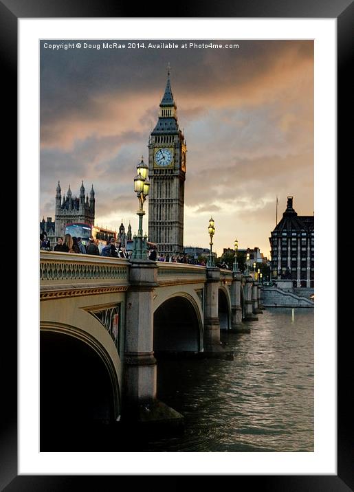  Queen Elizabeth tower Framed Mounted Print by Doug McRae