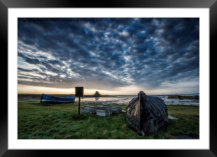  Sunrise, at, Holy Island, Framed Mounted Print by David Hirst