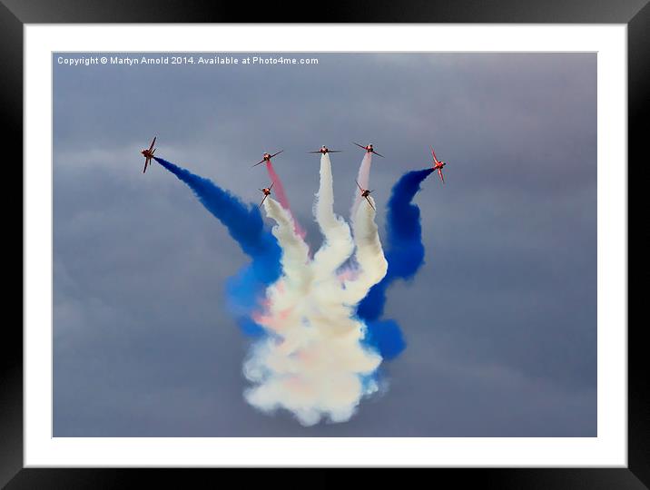  Vapour Trails - The Red Arrows Framed Mounted Print by Martyn Arnold