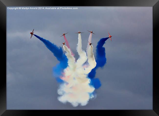  Vapour Trails - The Red Arrows Framed Print by Martyn Arnold