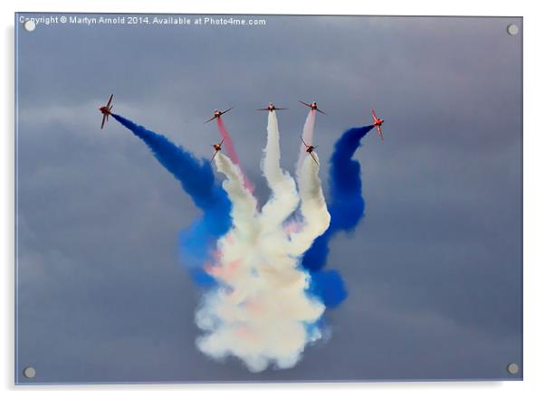  Vapour Trails - The Red Arrows Acrylic by Martyn Arnold