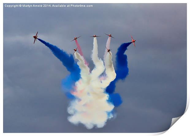  Vapour Trails - The Red Arrows Print by Martyn Arnold