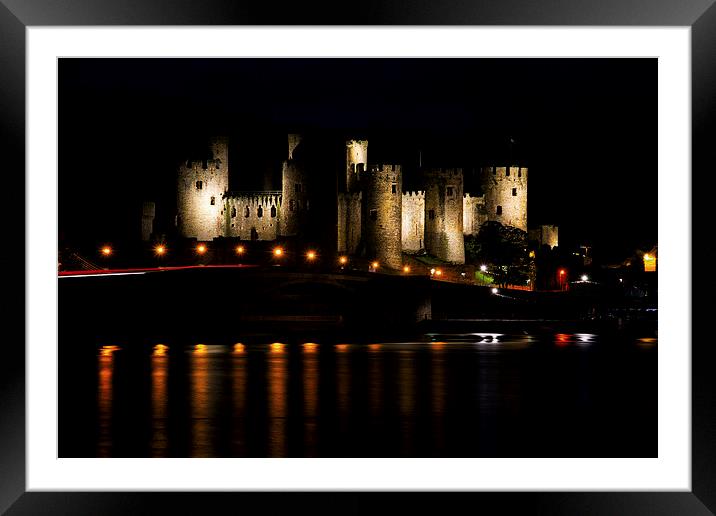 Enchanting Conwy Castle: An Evening Spectacle Framed Mounted Print by Mike Shields