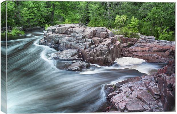 The Dells of the Eau Claire River  Canvas Print by Jonah Anderson Photography
