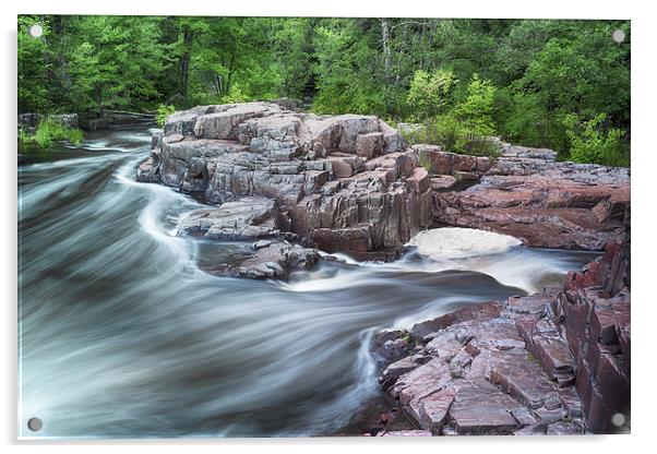 The Dells of the Eau Claire River  Acrylic by Jonah Anderson Photography