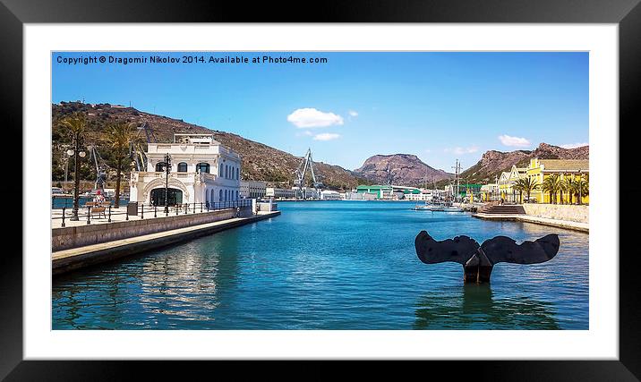  Beautiful marina in Cartagena, Spain. Framed Mounted Print by Dragomir Nikolov