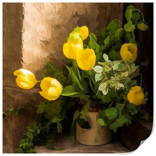 Tulips in the Porch   Print by John Pinkstone