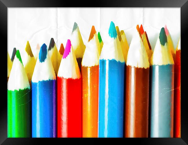  Colouring Pencils 2 Framed Print by John Pinkstone