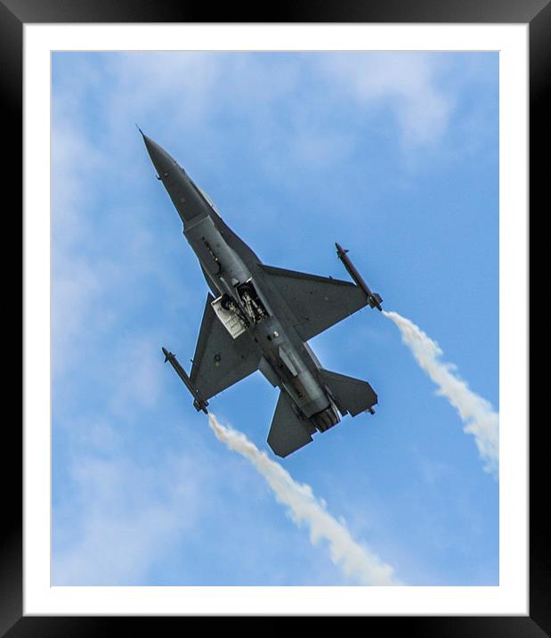 F-16 Fighting Falcon Framed Mounted Print by Judith Lightfoot