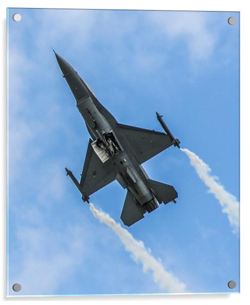 F-16 Fighting Falcon Acrylic by Judith Lightfoot