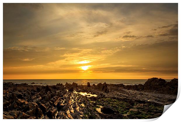  Croyde Bay Sunset Print by Dave Wilkinson North Devon Ph